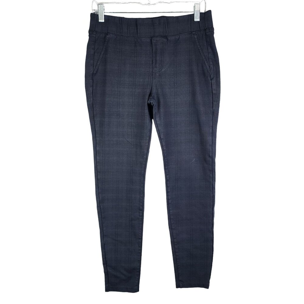 Womens Liverpool Night Sky Blue Plaid Pants Size 10/30